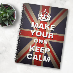 Carnet Maintenez le calme Modèle - Poster Union Jack Vint
