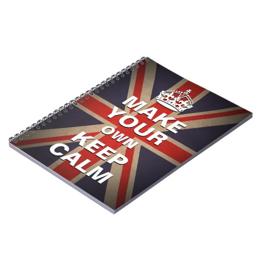 Carnet Maintenez le calme Modèle - Poster Union Jack Vint (Côté gauche)