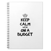 Carnet Maintenez le calme Nous sommes sur un budget (Devant)