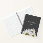 Carnet Maisies modernes Floral Botanique Gris (Intérieur)
