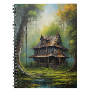 Carnet Maison abandonnée au milieu du silence marécageux