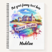 Carnet Maison côtière en RI au coucher du soleil (Devant)