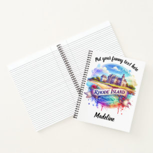 Carnet Maison côtière en RI au coucher du soleil