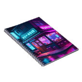 Carnet Maison de café néon coréenne LoFi Art (Côté Droit)