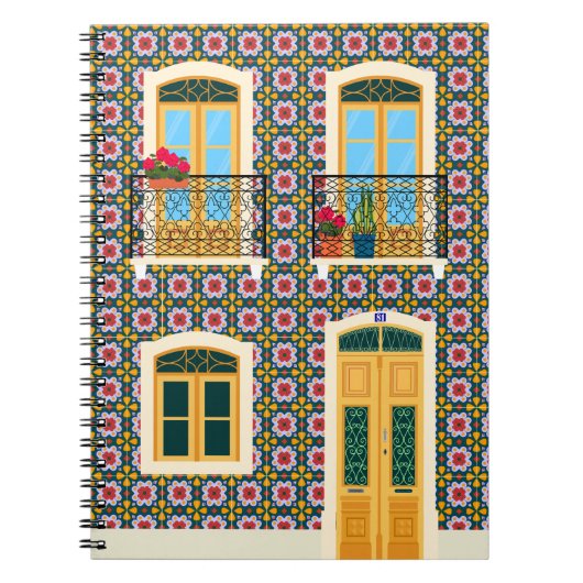 Carnet Maison de Lisbonne avec tuiles (Devant)