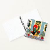 Carnet Maison de Noël portugaise décorée avec un coq (Intérieur)