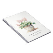 Carnet Maison Florale en pots Plante Aquarelle Botanique (Côté Droit)