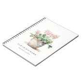 Carnet Maison Florale en pots Plante Aquarelle Botanique (Côté gauche)
