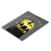 Carnet Maison hantée et sorcière volante avec le clair de (Côté gauche)