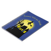 Carnet Maison hantée et sorcière volante avec le clair de (Côté gauche)