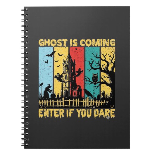 Carnet Maison Hantée Halloween Sorcière Chouette Arrive_ (Devant)