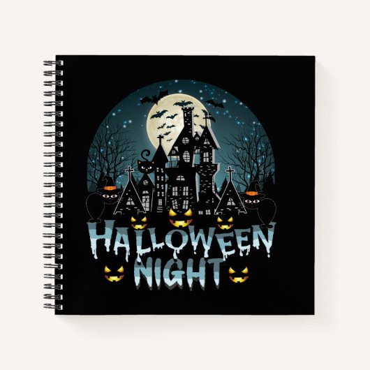 Carnet Maison hantée, Soirée d'Halloween effrayante (Devant)