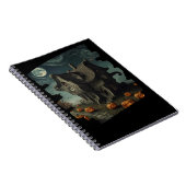 Carnet Maison Haunween avec Citrouilles et Pleine lune (Côté Droit)