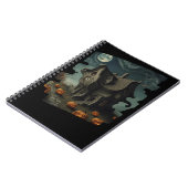 Carnet Maison Haunween avec Citrouilles et Pleine lune (Côté gauche)