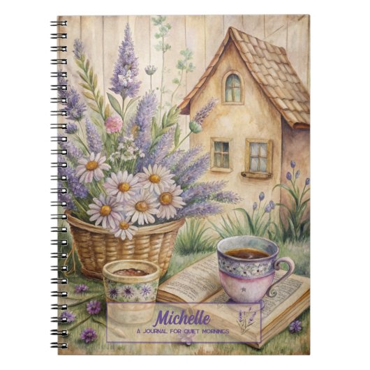Carnet Maison Rustique Lavande Florale Core (Devant)