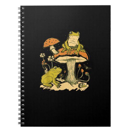 Carnet Maisonnette Champignon Grenouille Esthétique Cotta (Devant)