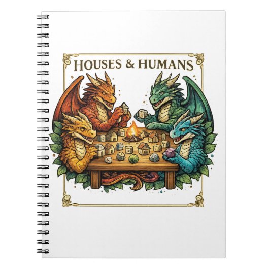 Carnet Maisons de dragon amusantes et illustrations de fa (Devant)