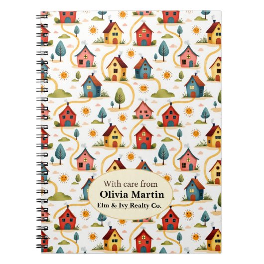 Carnet Maisons de quartier colorées Agent immobilier (Devant)