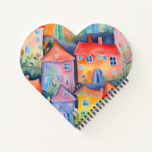 Carnet Maisons pastel aux couleurs douces, couleur paisib (Dos)