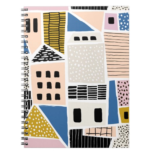 Carnet Maisons Tirées main sans couture Abstrait (Devant)