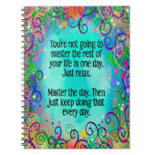 Carnet Maître de jour Encouragement Floral Bleu (Devant)