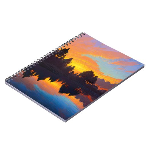 Carnet Majesté d'un coucher de soleil orange (Côté gauche)