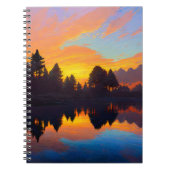 Carnet Majesté d'un coucher de soleil orange (Devant)