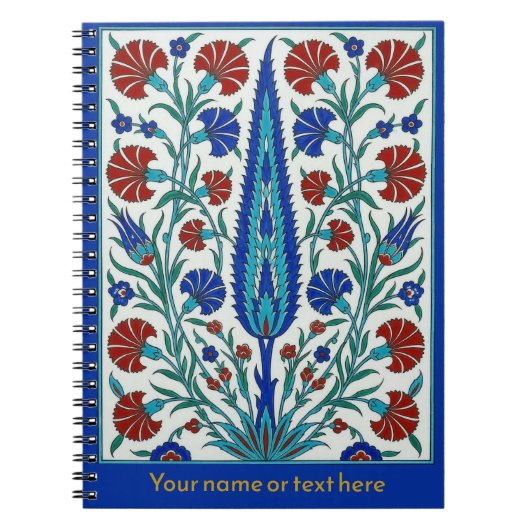 Carnet Majestic Iznik Cypress & Carnation Botanical (Devant)