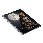Carnet Majestic Leopard and Full Moon Personalized (Côté Droit)
