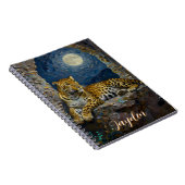 Carnet Majestic Leopard on Cliff Ledge Personalized (Côté Droit)