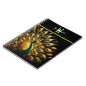 Carnet Majestic Peacock Élégance Monogramme (Côté gauche)