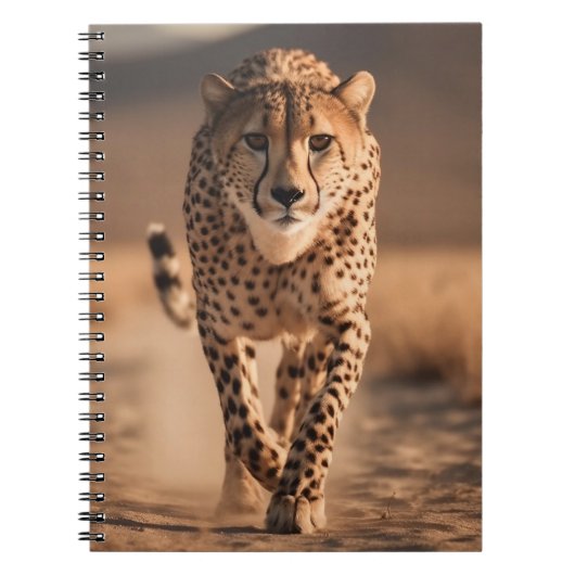 Carnet Majestic Wild Cheetah Running Photo (Devant)