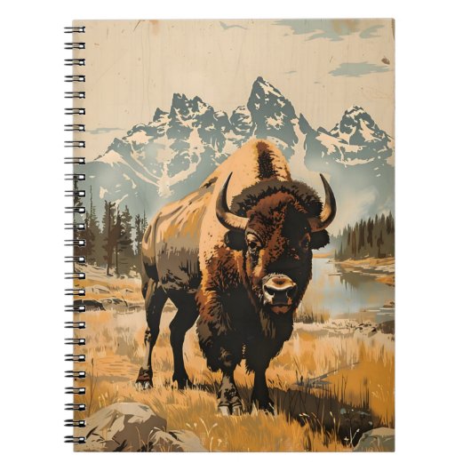Carnet Majorité des plaines : Illustration du bison Vinta (Devant)
