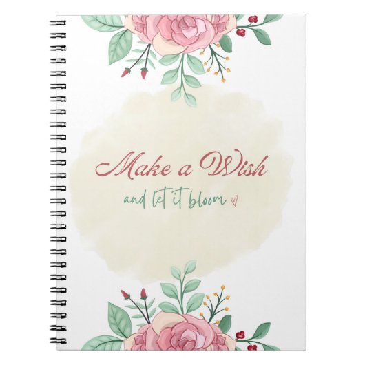Carnet Make a Wish | Journal Floral (Devant)