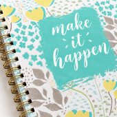 Carnet Make It Happen Inspirational Floral Notebook