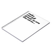 Carnet Make yourself proud, funny notebook (Côté gauche)