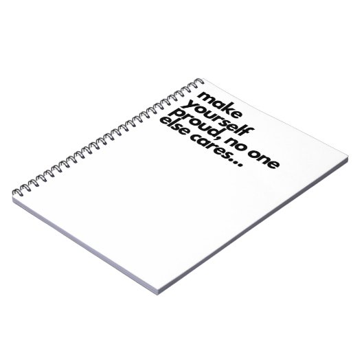Carnet Make yourself proud, funny notebook (Côté gauche)