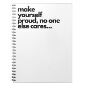 Carnet Make yourself proud, funny notebook (Devant)