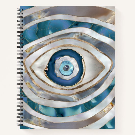 Carnet Mal Eye Textes minéraux et or (Devant)