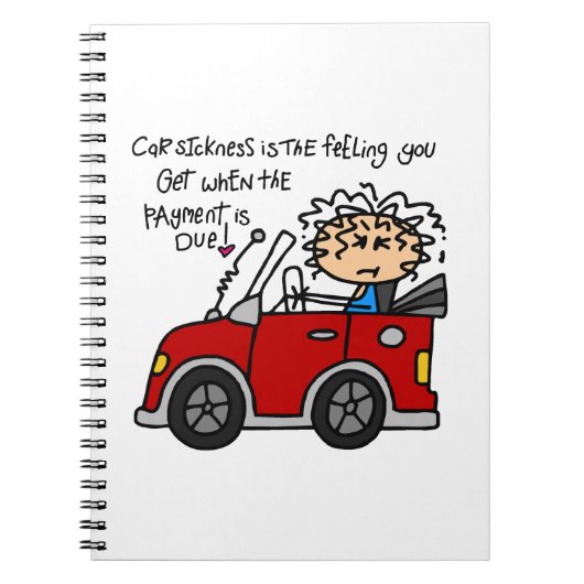 Carnet Maladie de voiture humoristique (Devant)