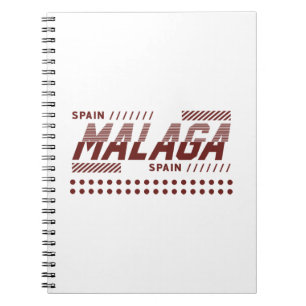 Carnet Malaga Espagne Typographie Urbaine Moderne Design