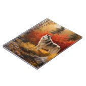 Carnet Malamute en Alaska à l'automne Feuilles automne in (Côté gauche)