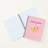 Carnet Malibu, Plage de Malibu, Preppy, Rose (Intérieur)