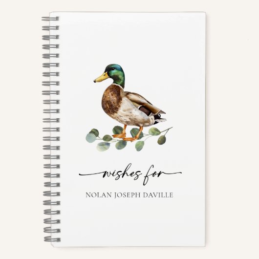 Carnet Mallard Duck Baby Shower Guest Book (Recto)