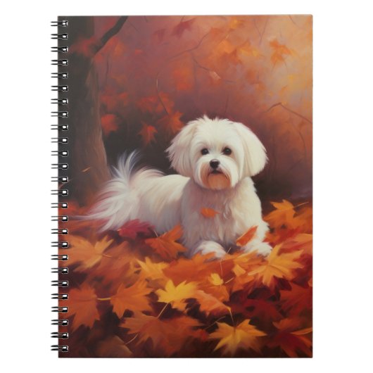 Carnet Maltais en automne Feuilles automne Inspiration (Devant)