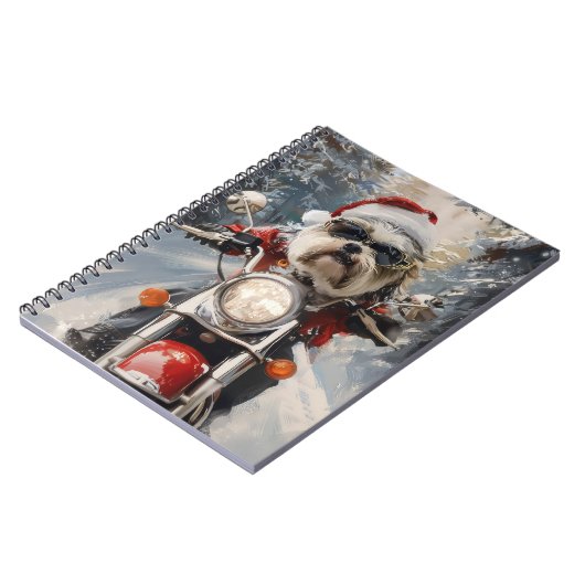 Carnet Malti Tzu Chien équitation Moto Noël (Côté gauche)