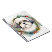 Carnet Malti Tzu Christmas Wreath Festive Pup (Côté Droit)