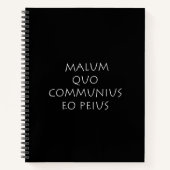 Carnet Malum quo communius eo peius (Devant)