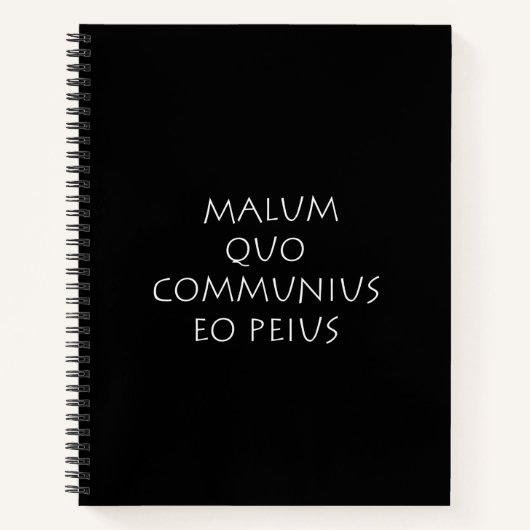 Carnet Malum quo communius eo peius (Devant)