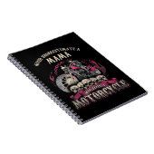 Carnet Mama Biker Lady ne sous-estime jamais Motorcyc (Côté Droit)